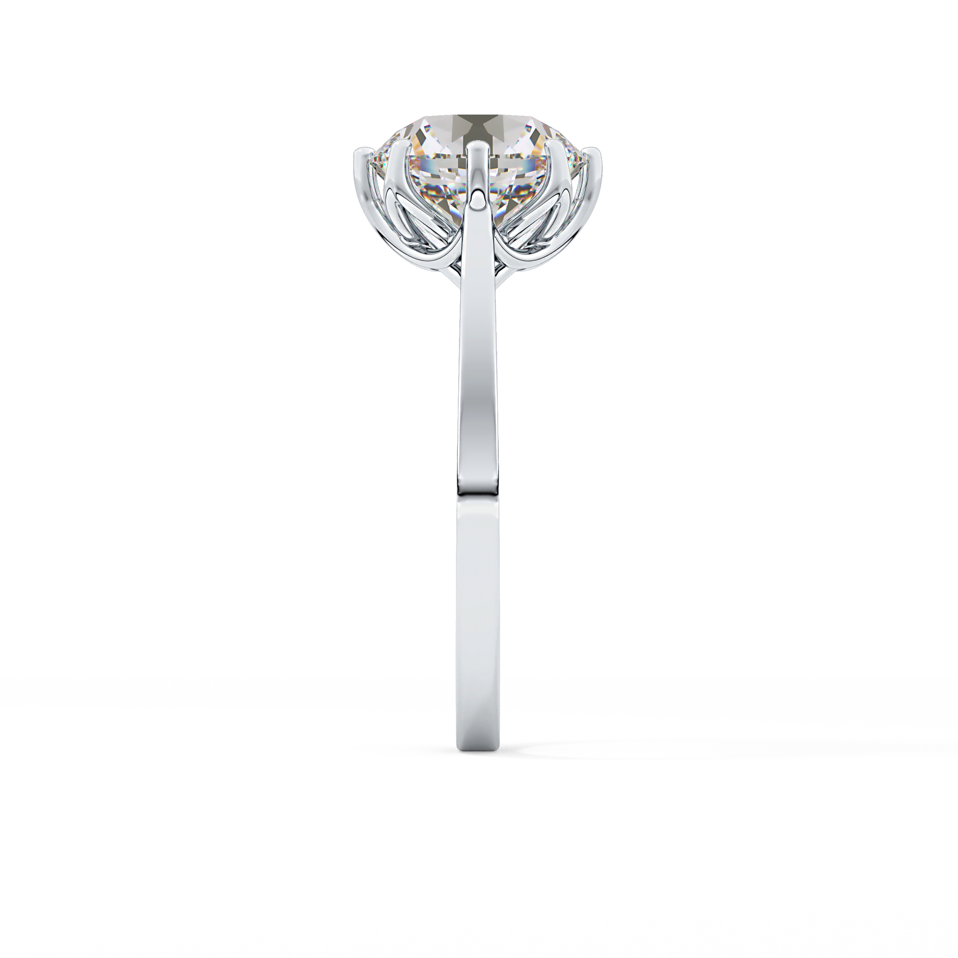 Round Solitaire Lab Grown Diamond Engagement Ring