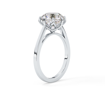 Round Solitaire Lab Grown Diamond Engagement Ring