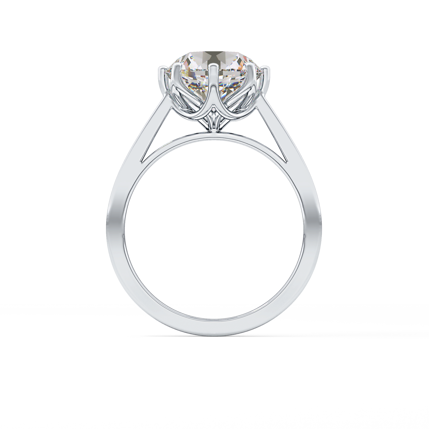 Round Solitaire Lab Grown Diamond Engagement Ring