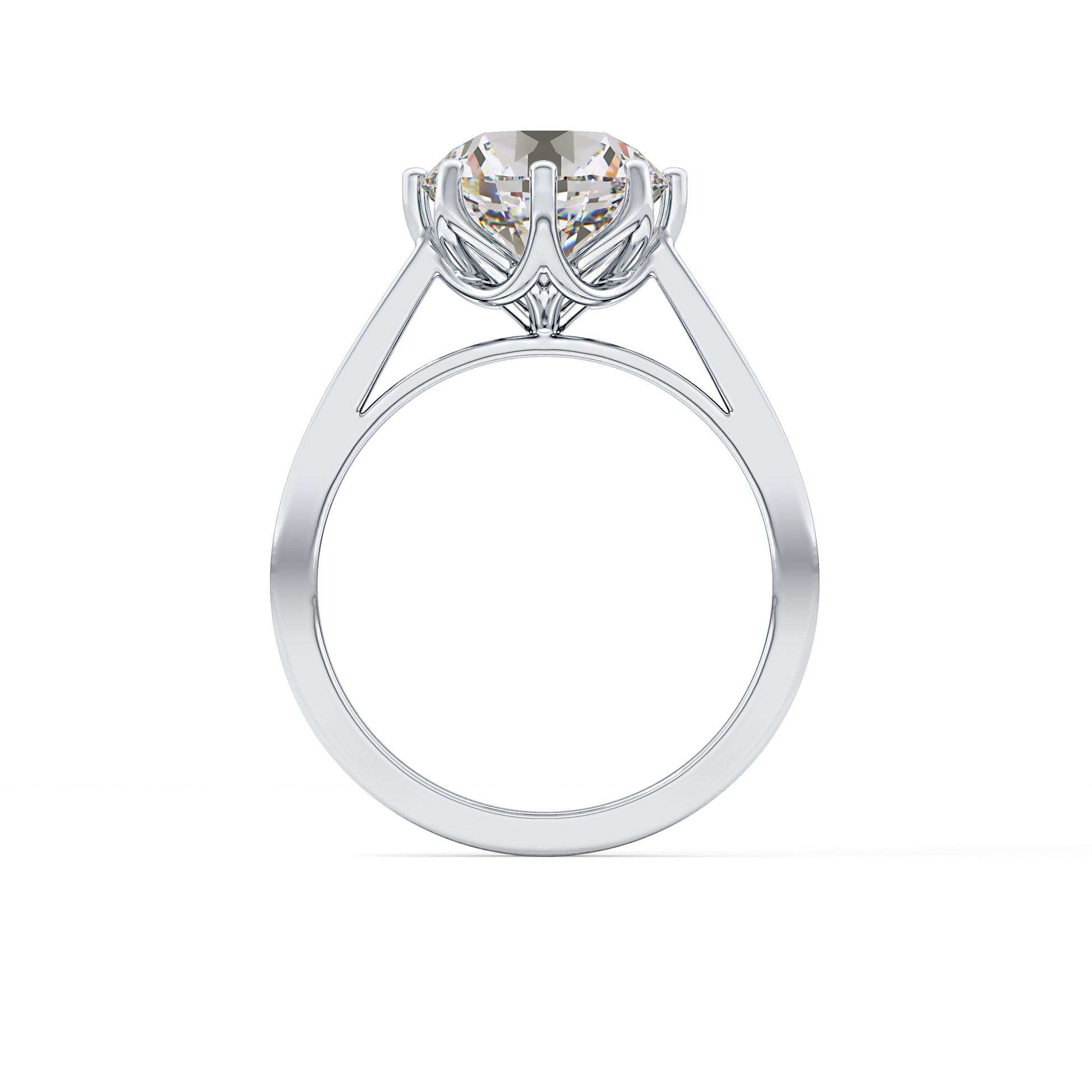 Round Solitaire Lab Grown Diamond Engagement Ring