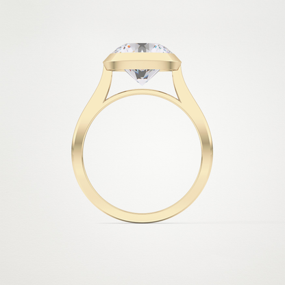 Round Bezel Lab Grown Diamond Engagement Ring