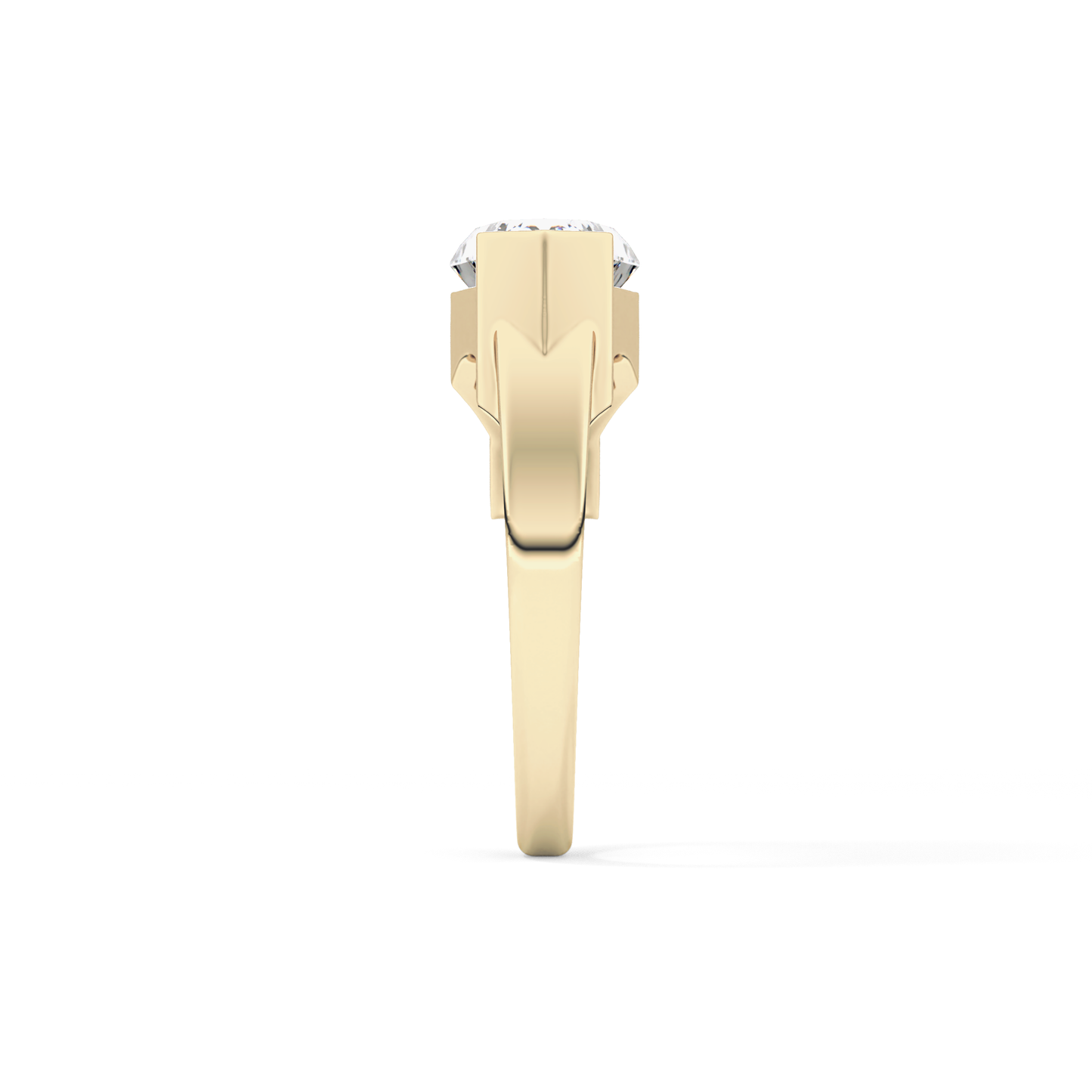 Shield Solitaire Lab Grown Diamond Engagement Ring
