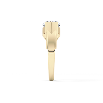 Shield Solitaire Lab Grown Diamond Engagement Ring