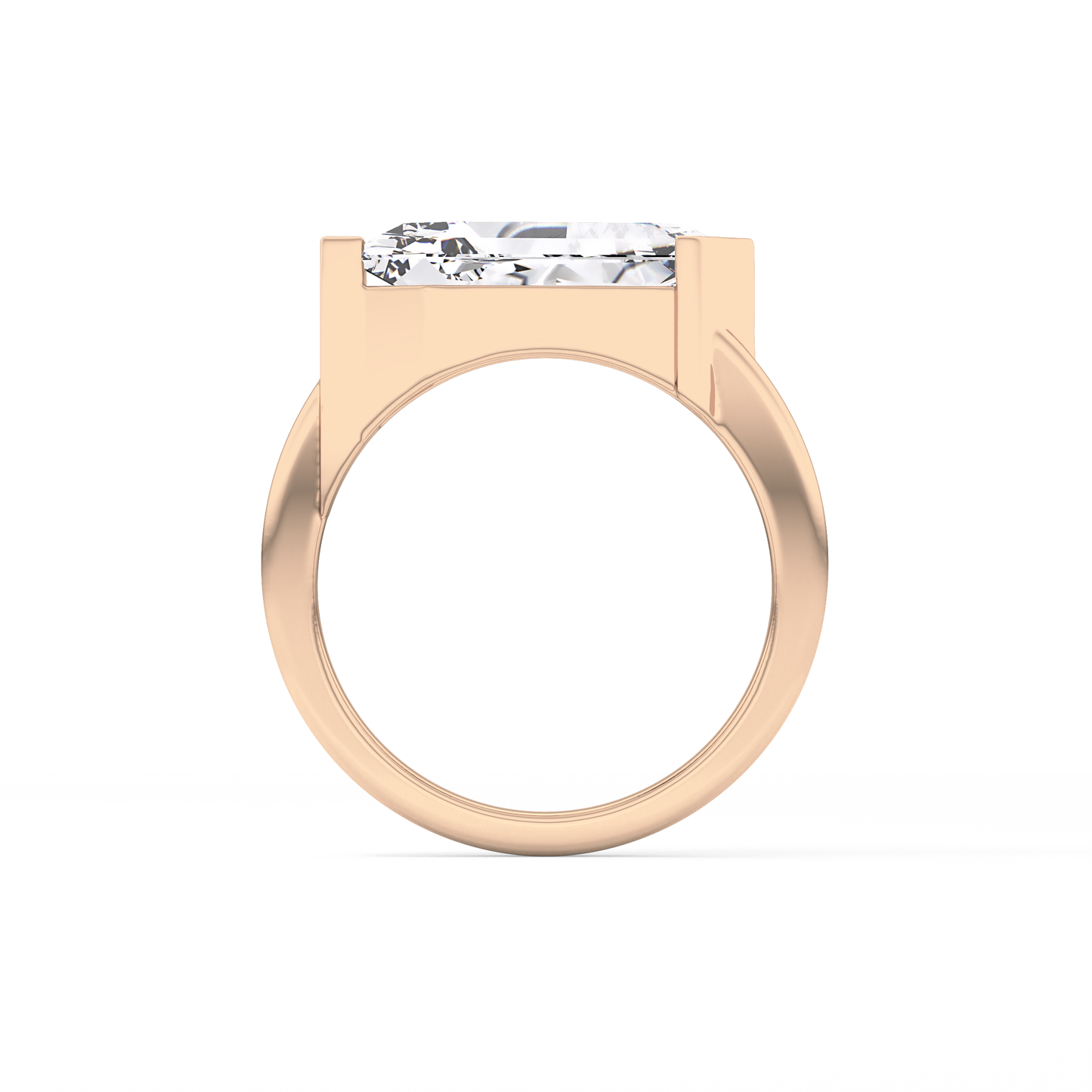 Shield Solitaire Lab Grown Diamond Engagement Ring