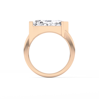 Shield Solitaire Lab Grown Diamond Engagement Ring