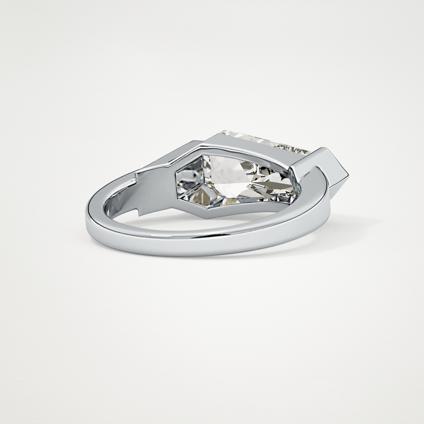 Shield Solitaire Lab Grown Diamond Engagement Ring
