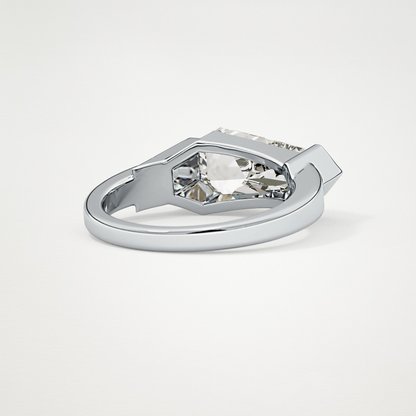Shield Solitaire Lab Grown Diamond Engagement Ring