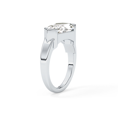 Shield Solitaire Lab Grown Diamond Engagement Ring