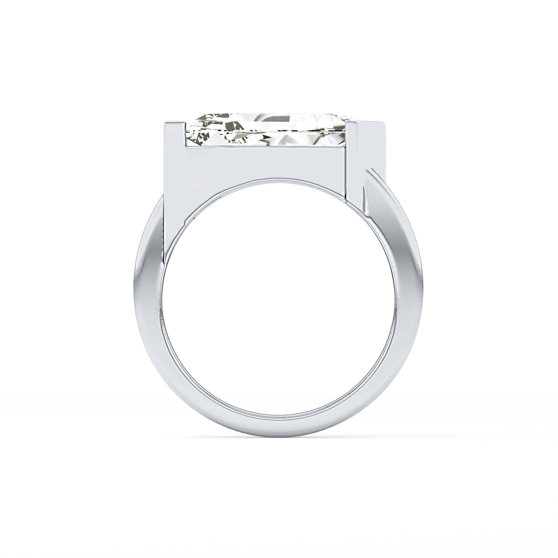 Shield Solitaire Lab Grown Diamond Engagement Ring