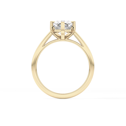 Cushion Solitaire Lab Grown Diamond Engagement Ring