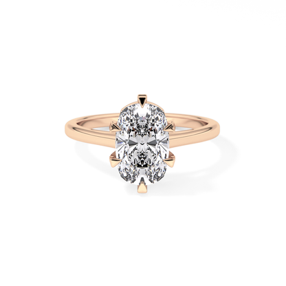 Cushion Solitaire Lab Grown Diamond Engagement Ring