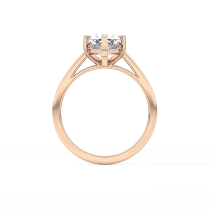 Cushion Solitaire Lab Grown Diamond Engagement Ring