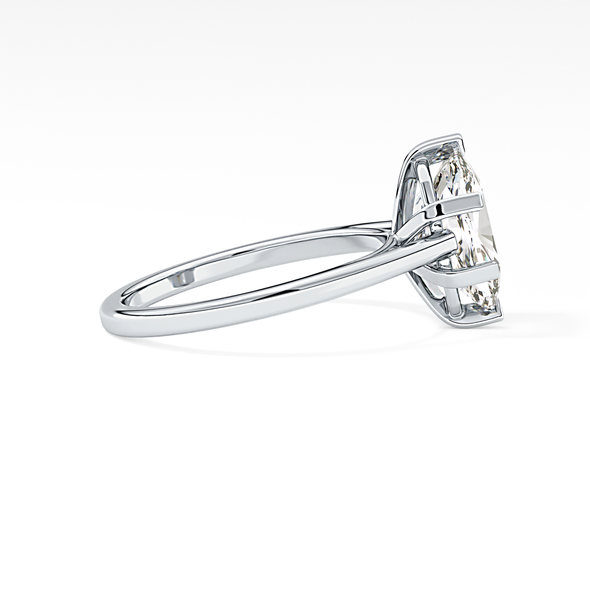 Cushion Solitaire Lab Grown Diamond Engagement Ring