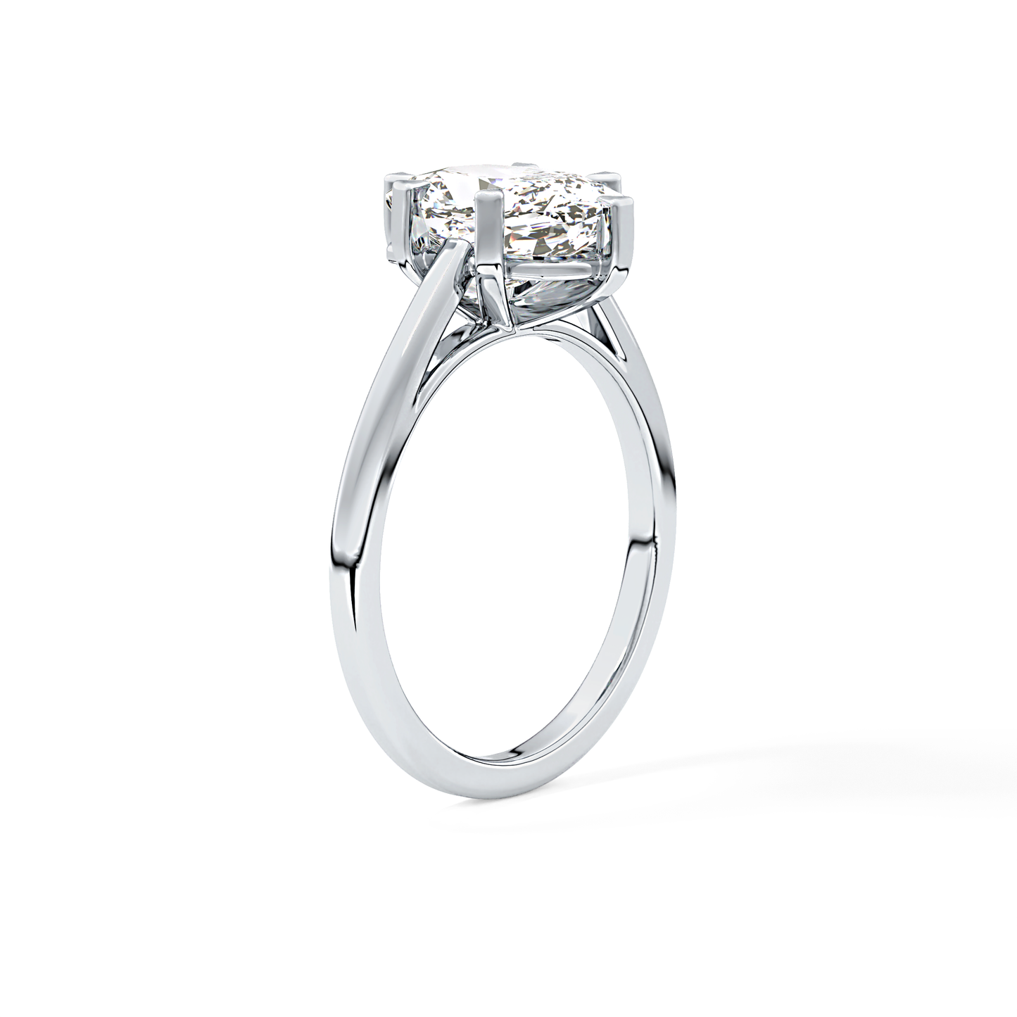 Cushion Solitaire Lab Grown Diamond Engagement Ring