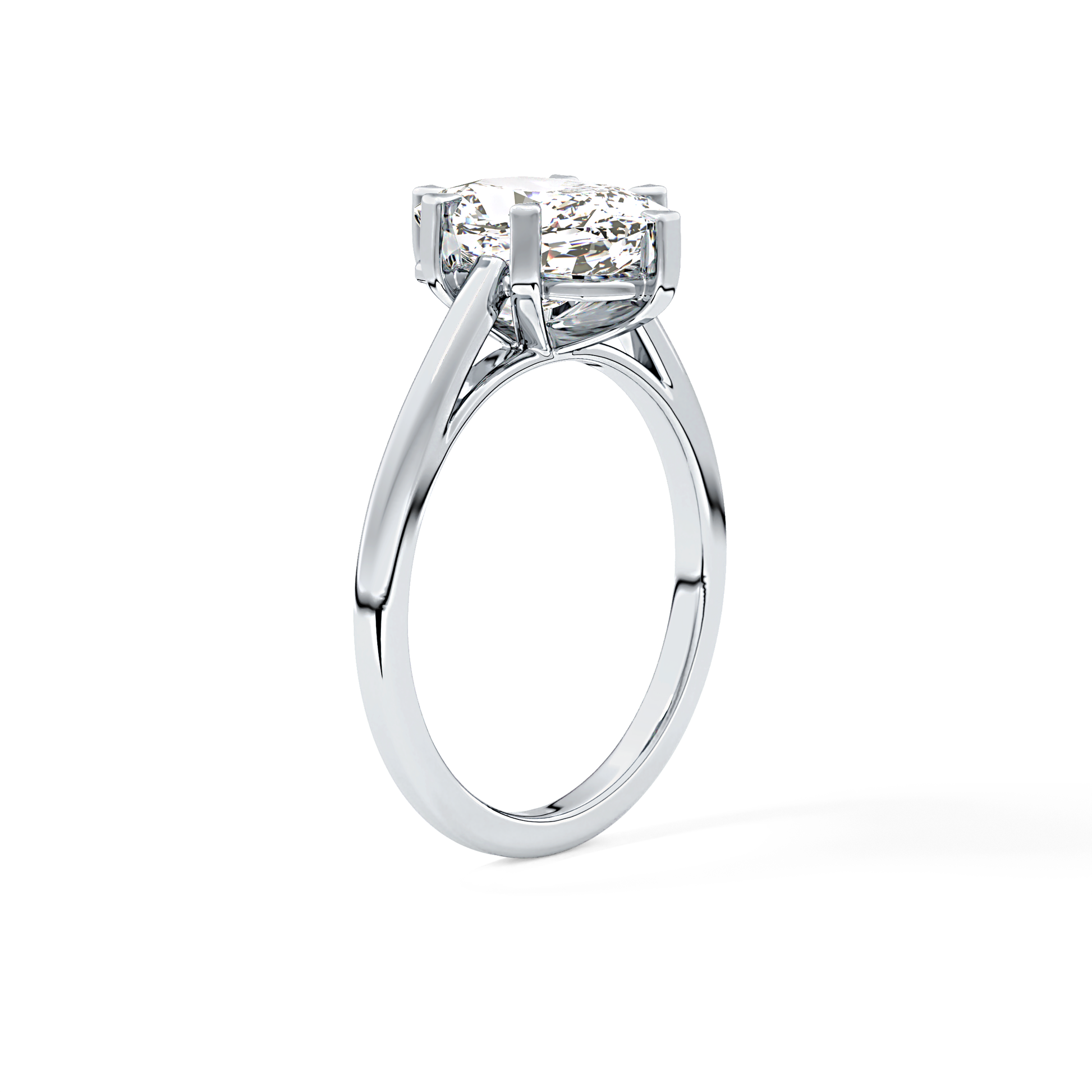 Cushion Solitaire Lab Grown Diamond Engagement Ring