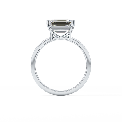 Emerald Solitaire Lab Grown Diamond Engagement Ring