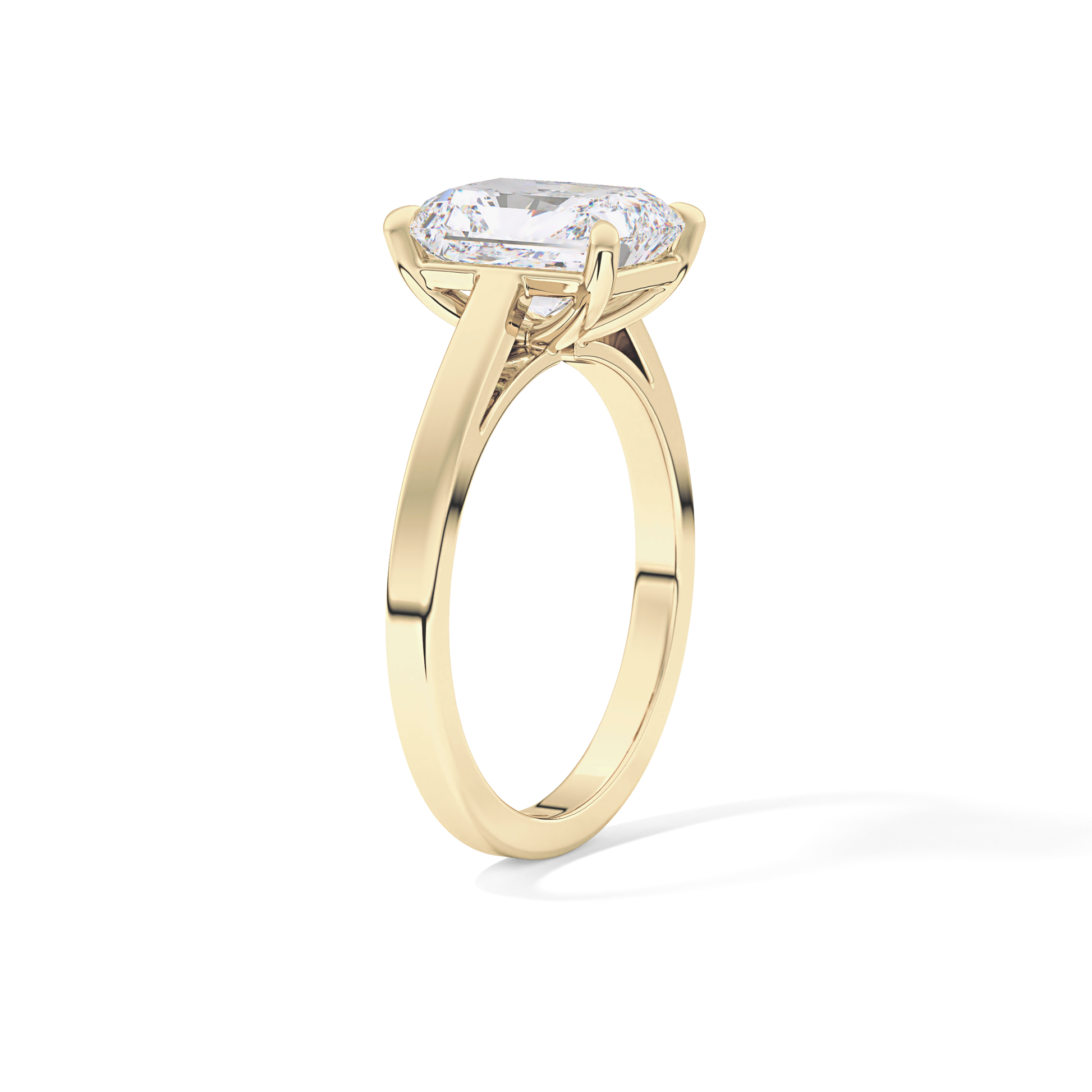 Radiant Solitaire Lab Grown Diamond Engagement Ring