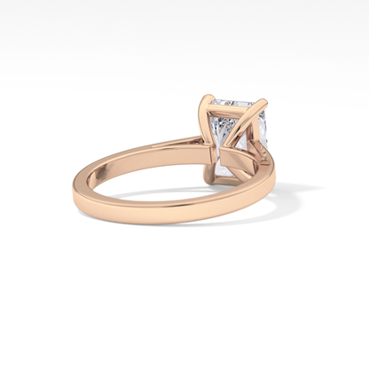 Radiant Solitaire Lab Grown Diamond Engagement Ring