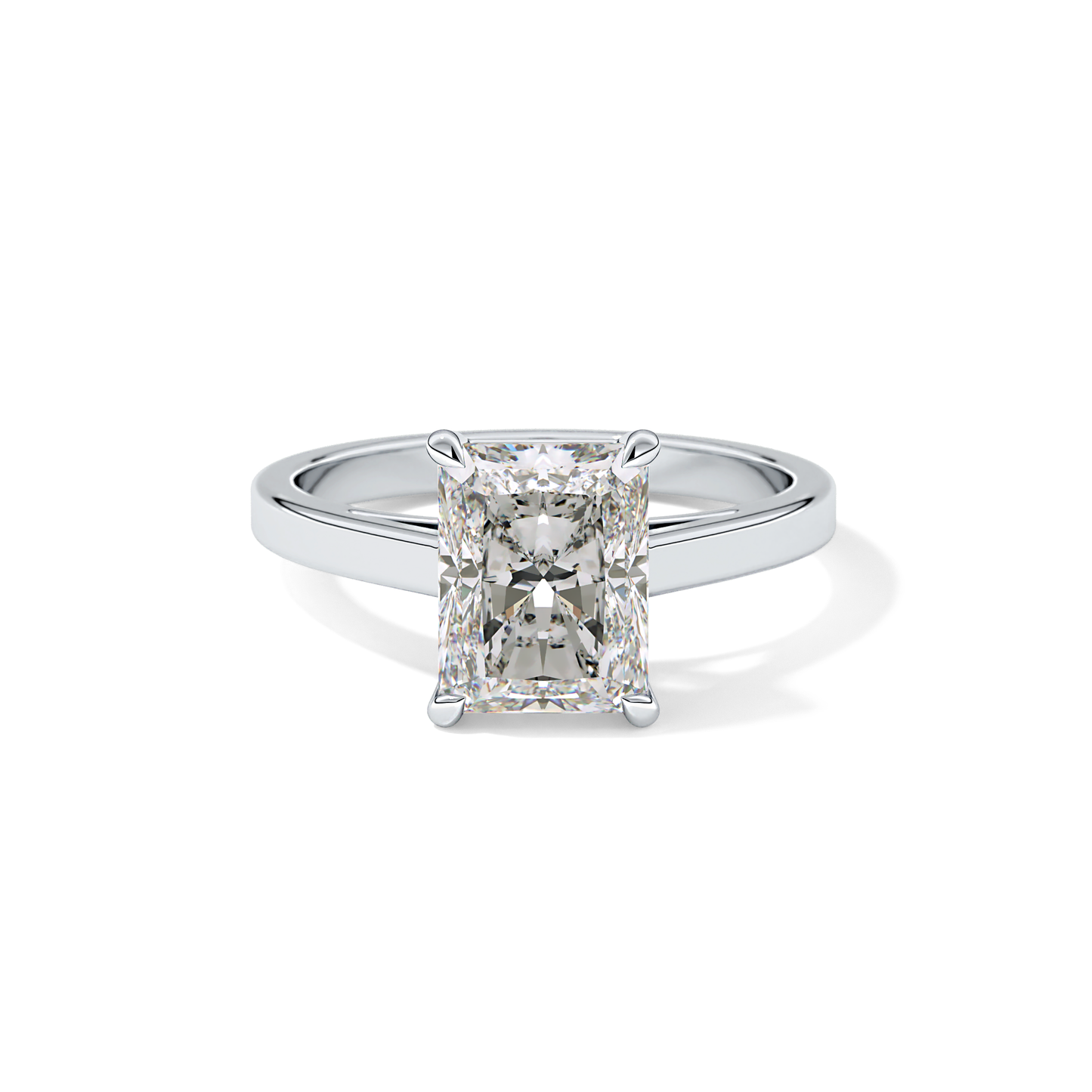 Radiant Solitaire Lab Grown Diamond Engagement Ring