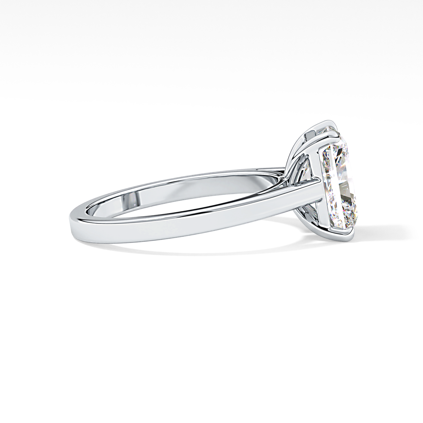 Radiant Solitaire Lab Grown Diamond Engagement Ring