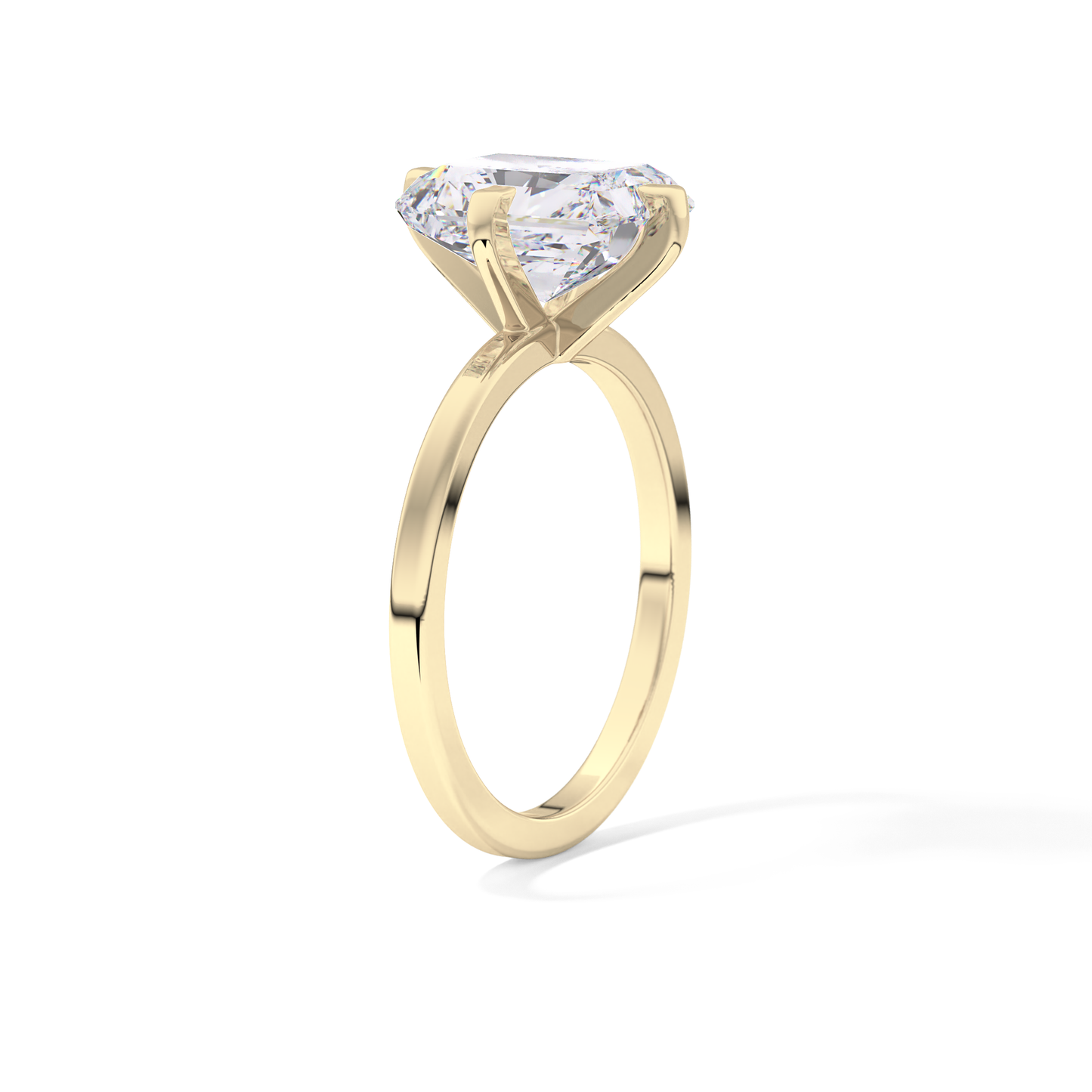 Radiant Solitaire Lab Grown Diamond Engagement Ring