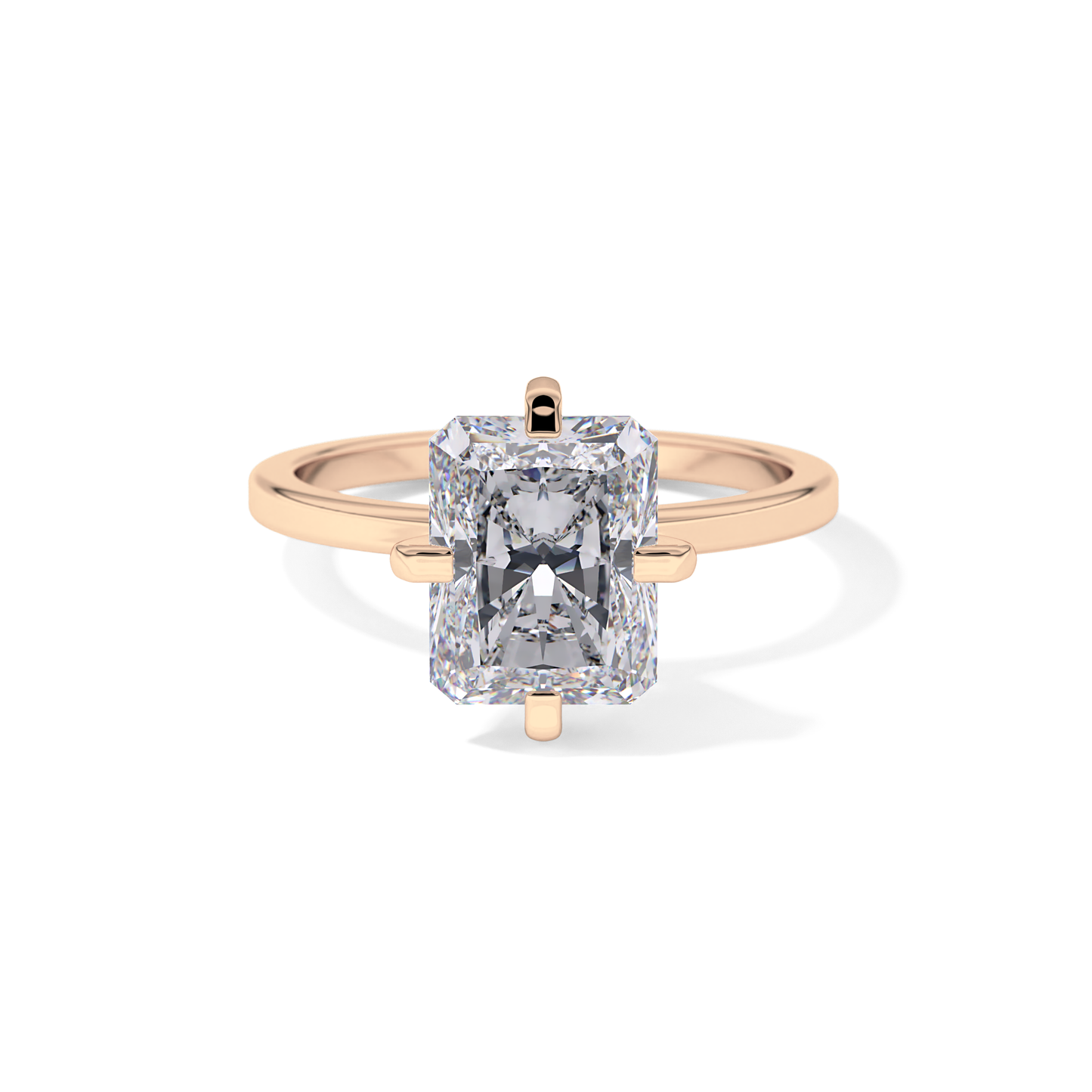 Radiant Solitaire Lab Grown Diamond Engagement Ring