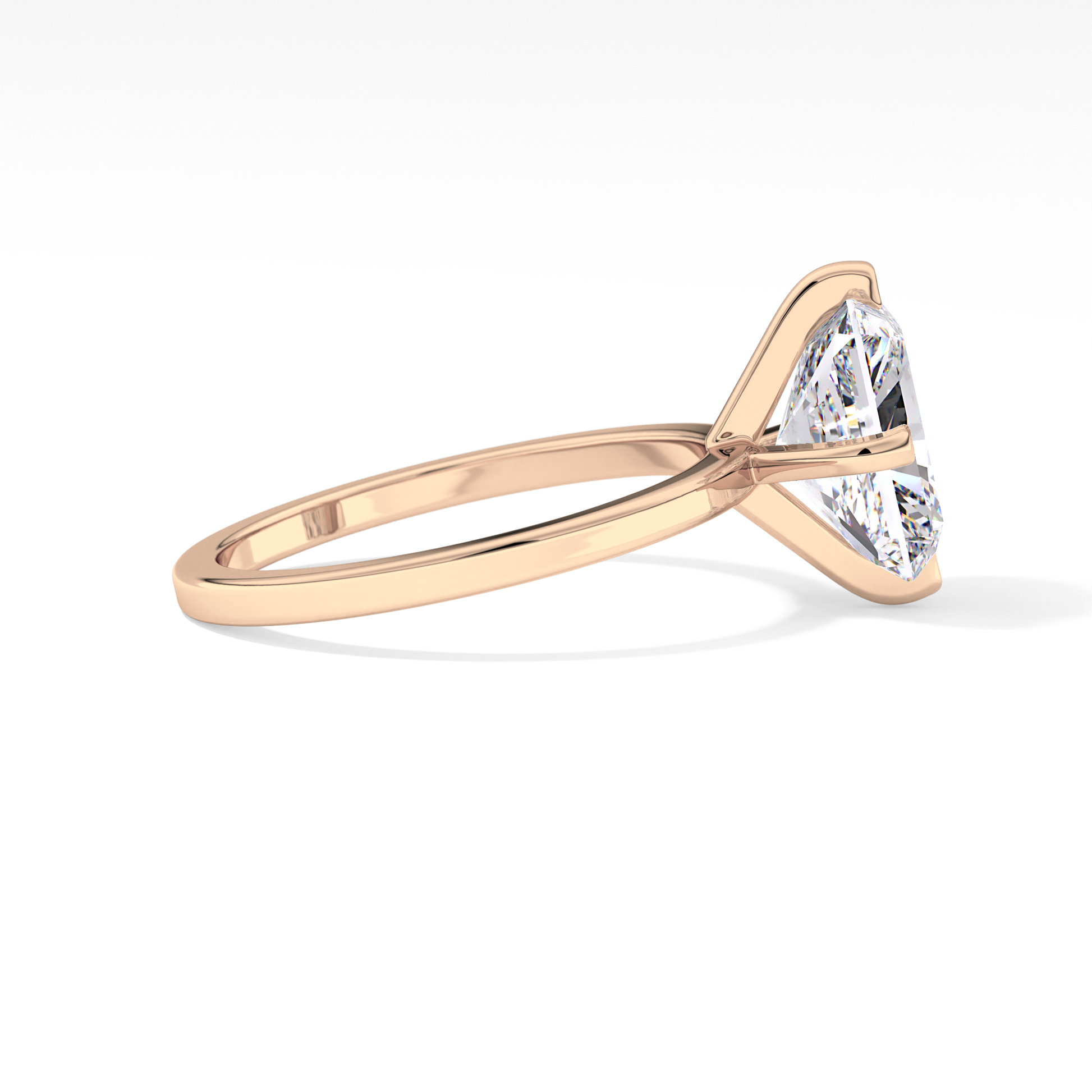 Radiant Solitaire Lab Grown Diamond Engagement Ring