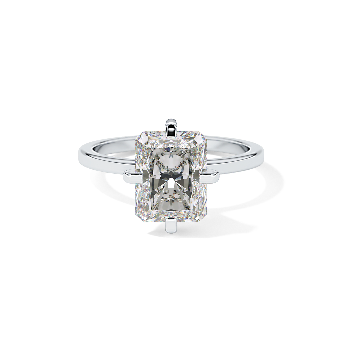 Radiant Solitaire Lab Grown Diamond Engagement Ring