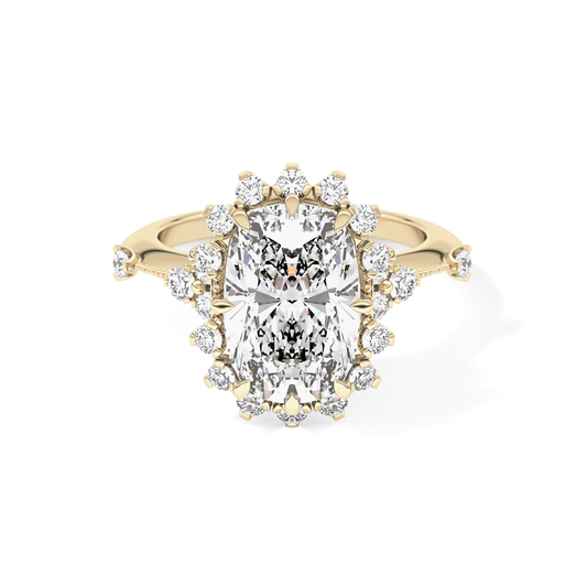 Cushion Halo Lab Grown Diamond Engagement Ring