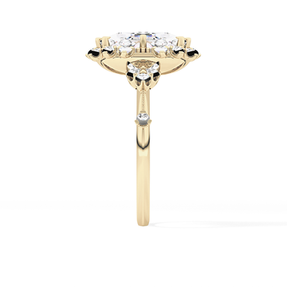 Cushion Halo Lab Grown Diamond Engagement Ring