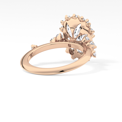 Cushion Halo Lab Grown Diamond Engagement Ring