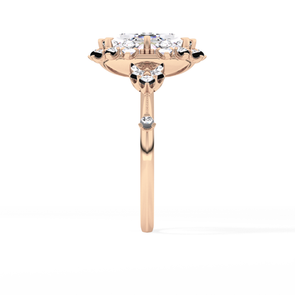 Cushion Halo Lab Grown Diamond Engagement Ring