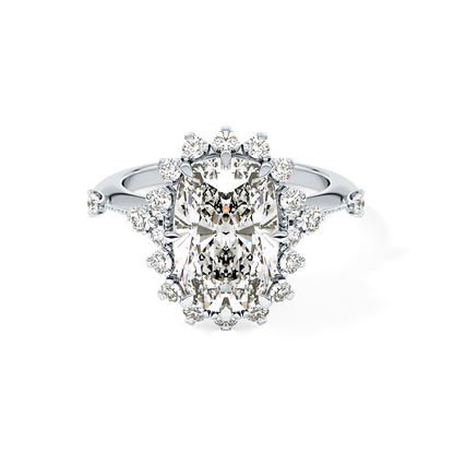 Cushion Halo Lab Grown Diamond Engagement Ring
