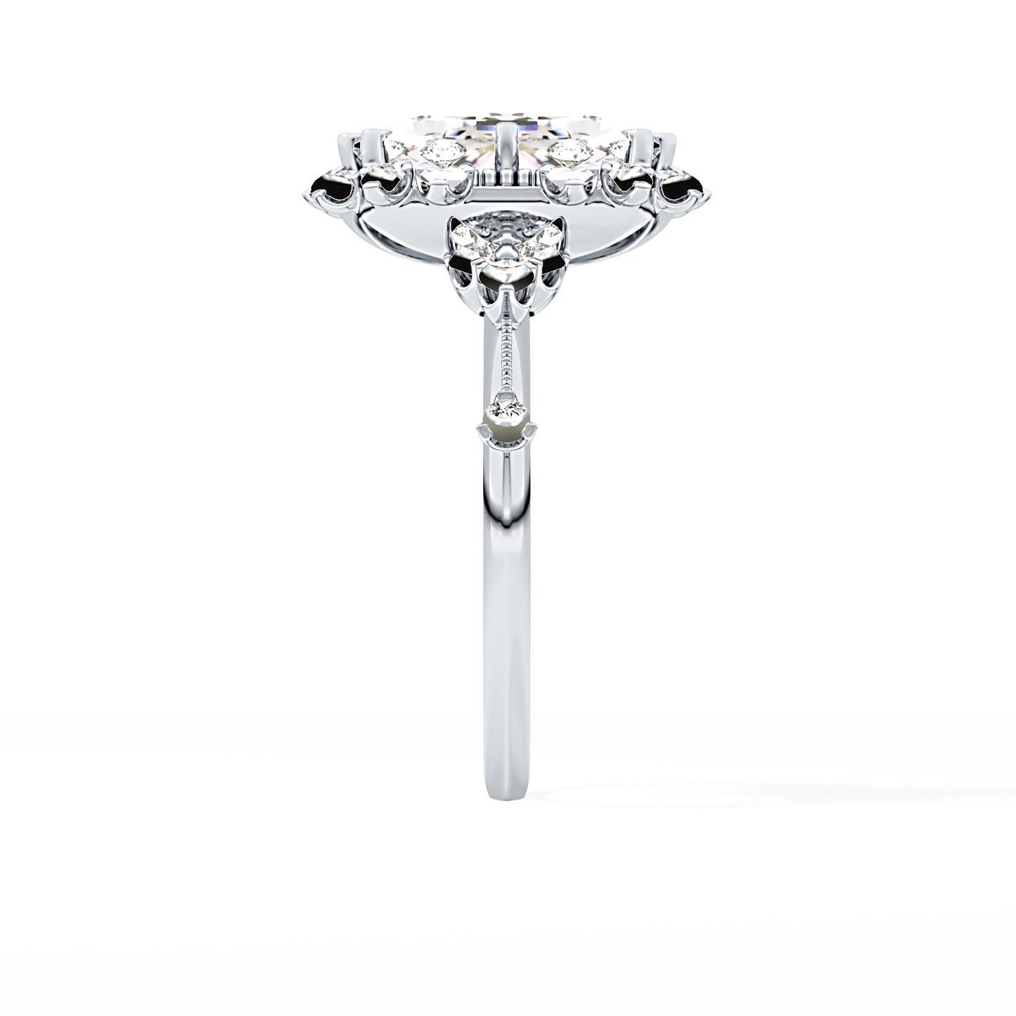 Cushion Halo Lab Grown Diamond Engagement Ring
