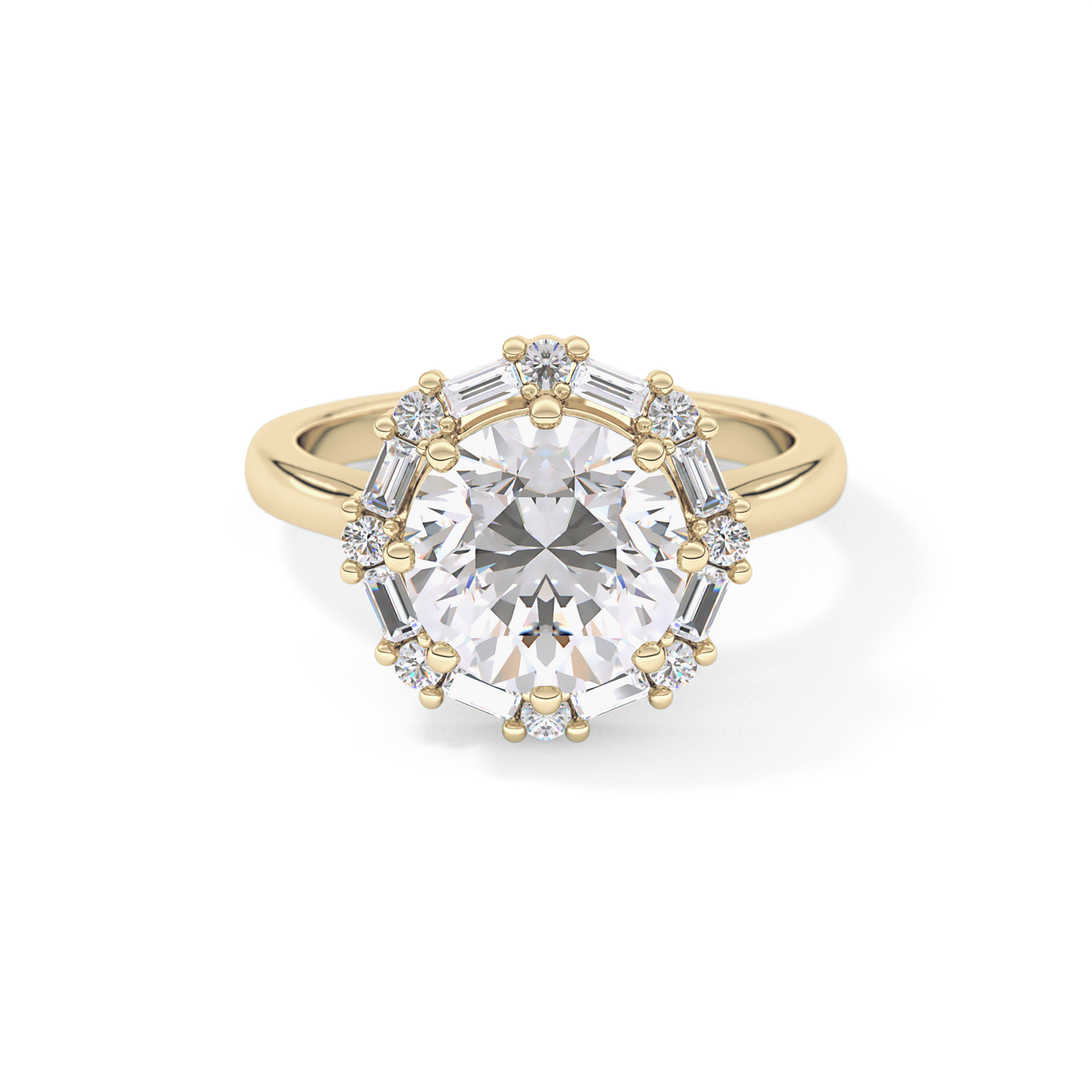 Round Halo Lab Grown Diamond Engagement Ring