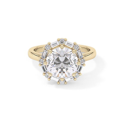 Round Halo Lab Grown Diamond Engagement Ring