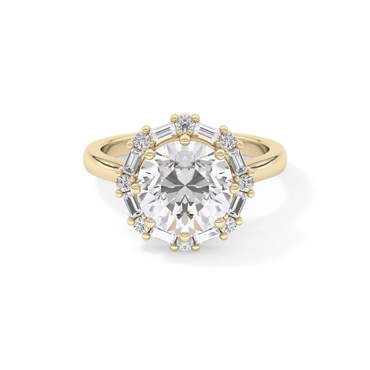 Round Halo Lab Grown Diamond Engagement Ring