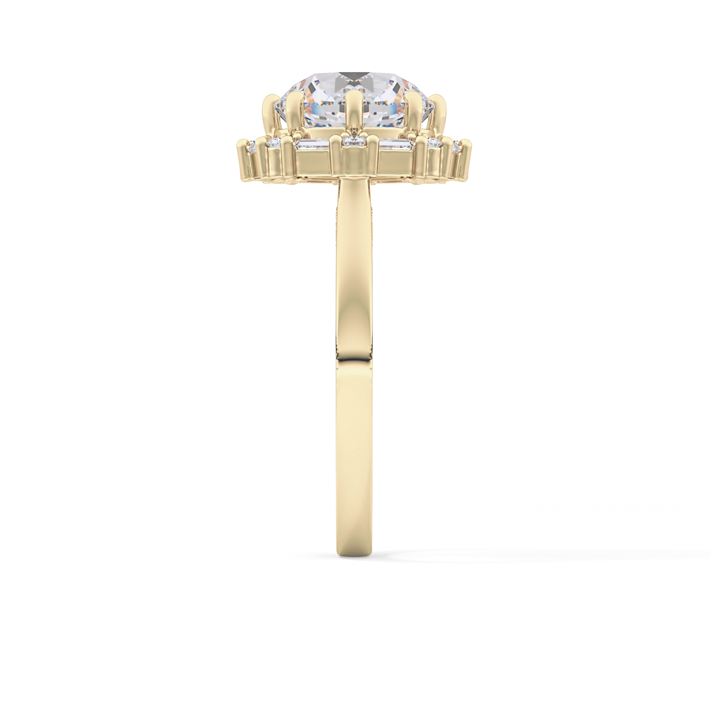 Round Halo Lab Grown Diamond Engagement Ring