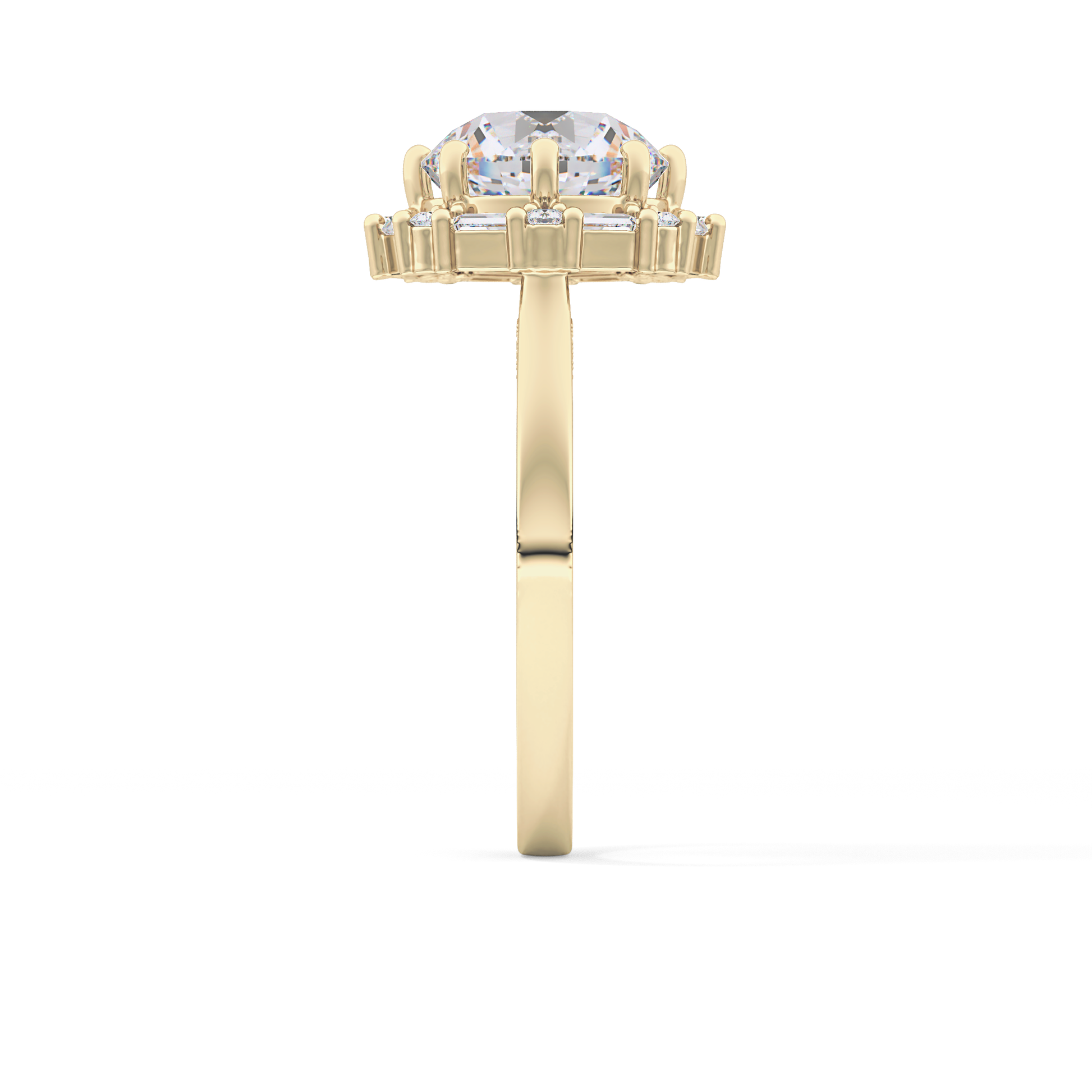 Round Halo Lab Grown Diamond Engagement Ring