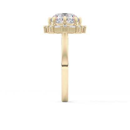 Round Halo Lab Grown Diamond Engagement Ring