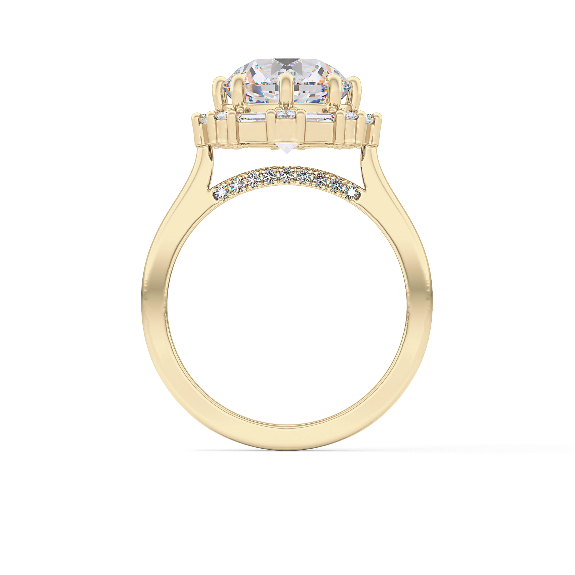 Round Halo Lab Grown Diamond Engagement Ring