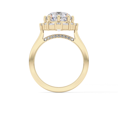 Round Halo Lab Grown Diamond Engagement Ring