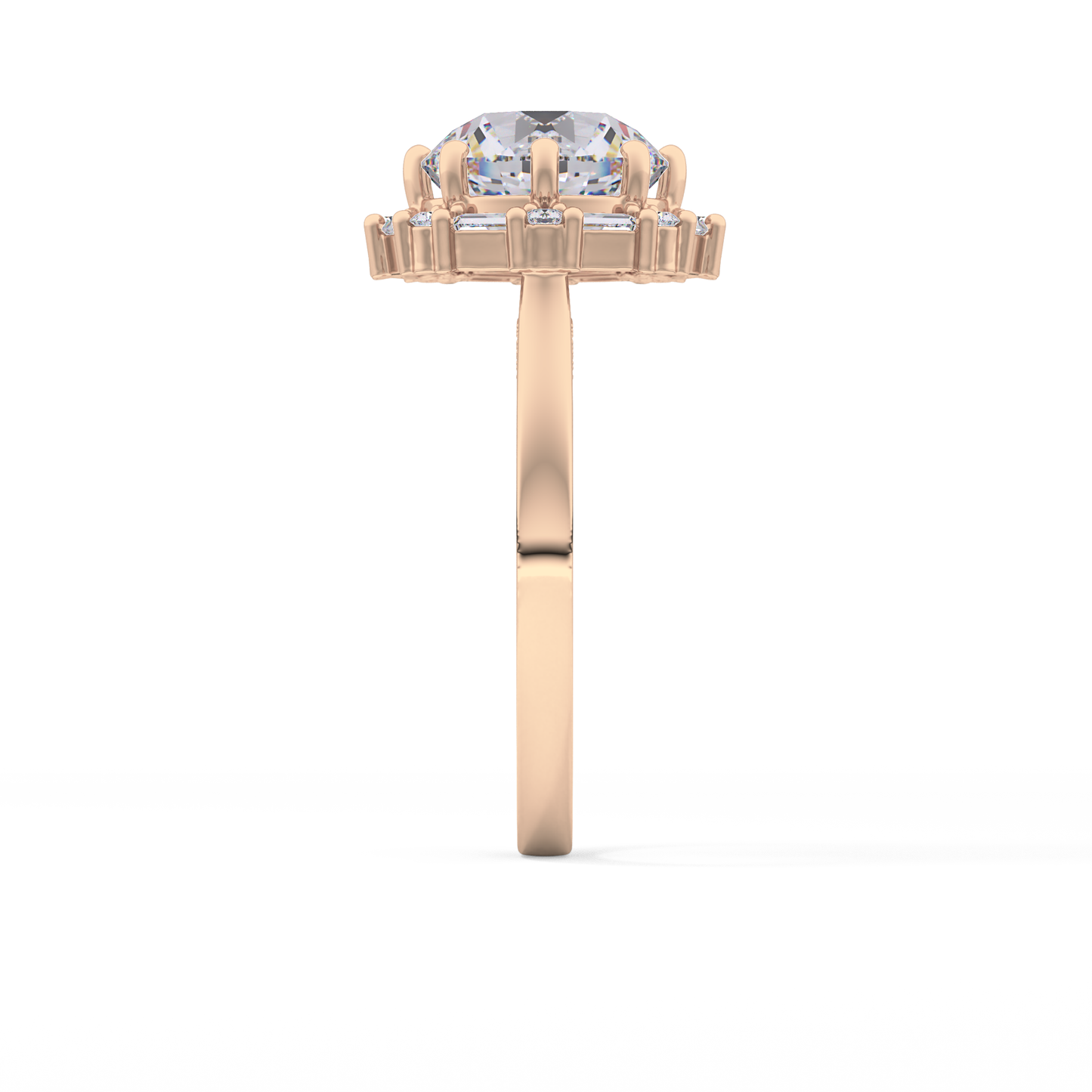 Round Halo Lab Grown Diamond Engagement Ring