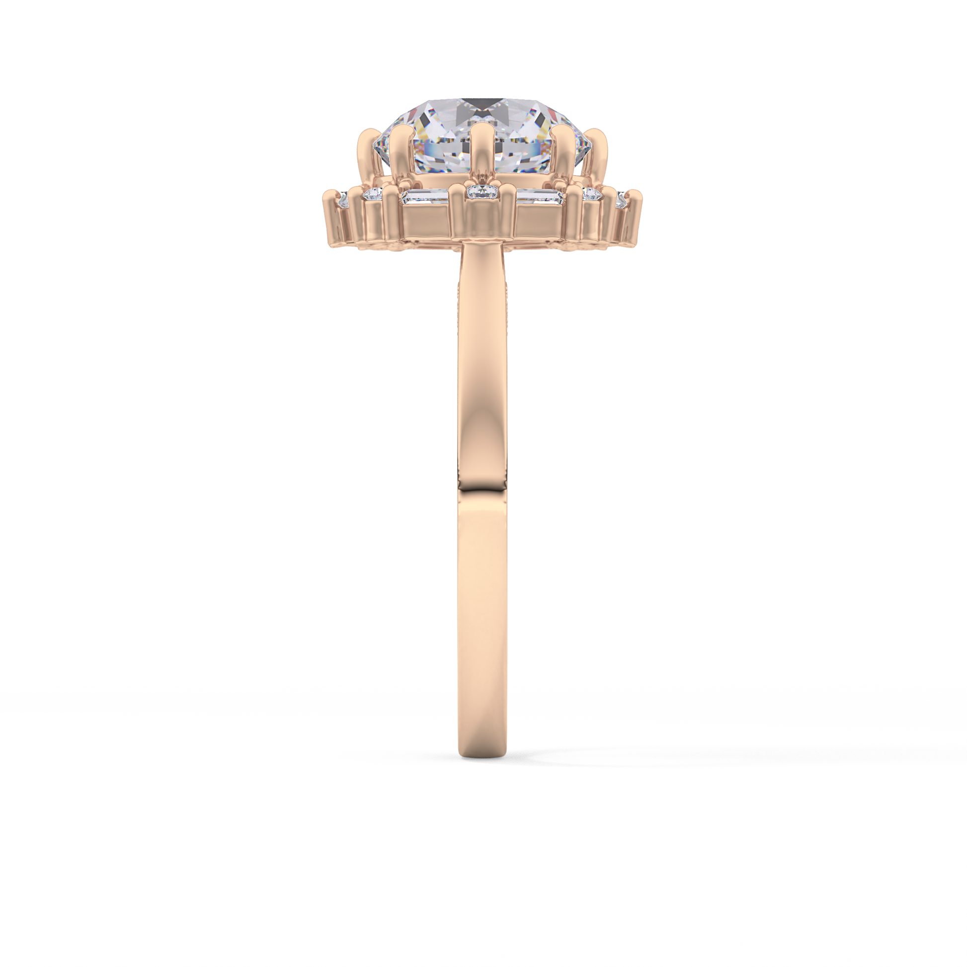 Round Halo Lab Grown Diamond Engagement Ring