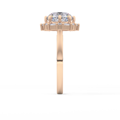 Round Halo Lab Grown Diamond Engagement Ring