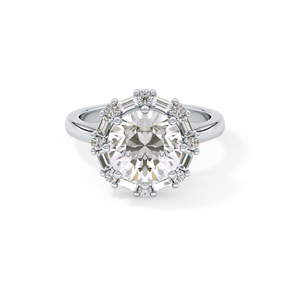Round Halo Lab Grown Diamond Engagement Ring