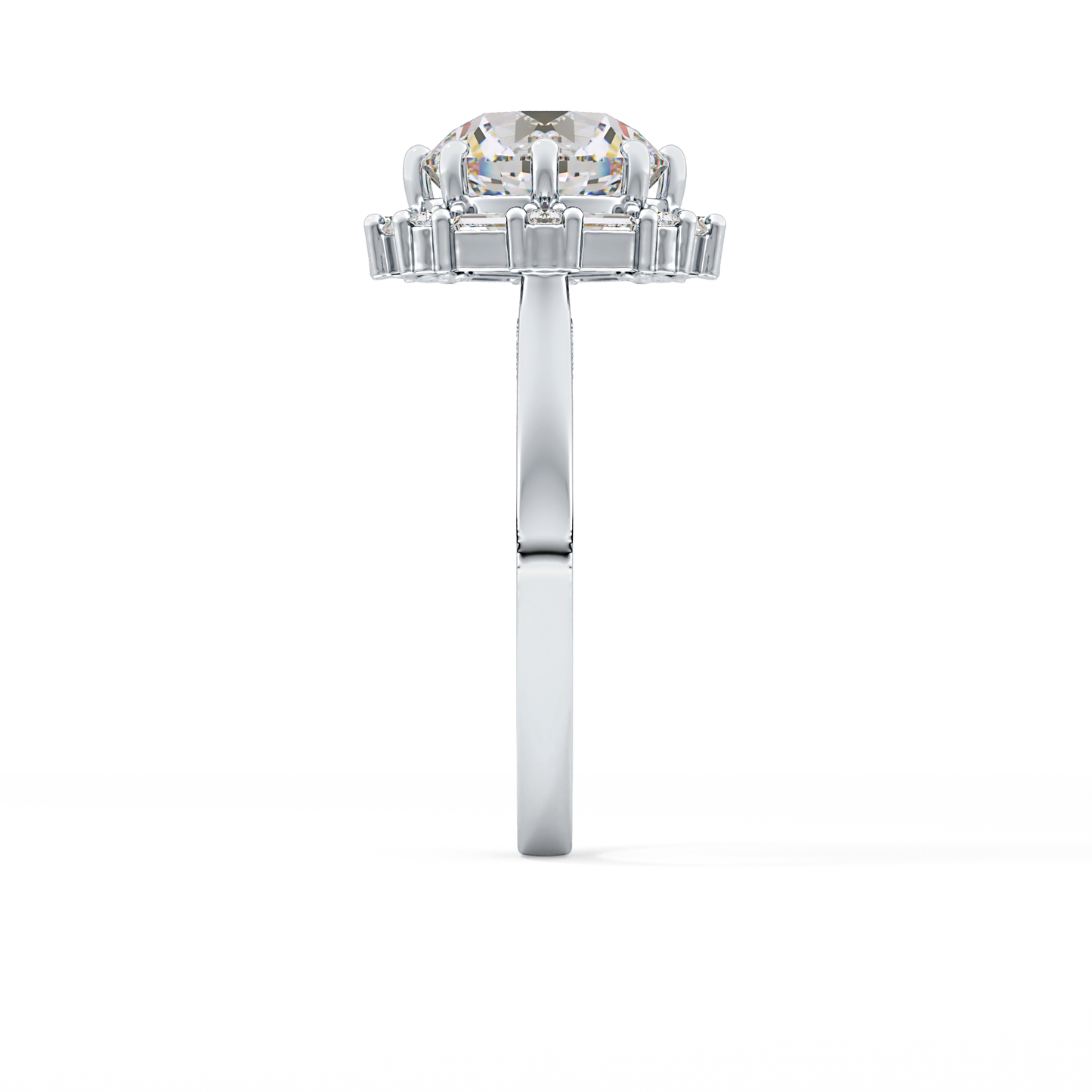 Round Halo Lab Grown Diamond Engagement Ring