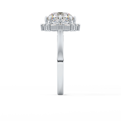 Round Halo Lab Grown Diamond Engagement Ring