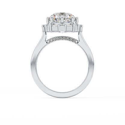 Round Halo Lab Grown Diamond Engagement Ring