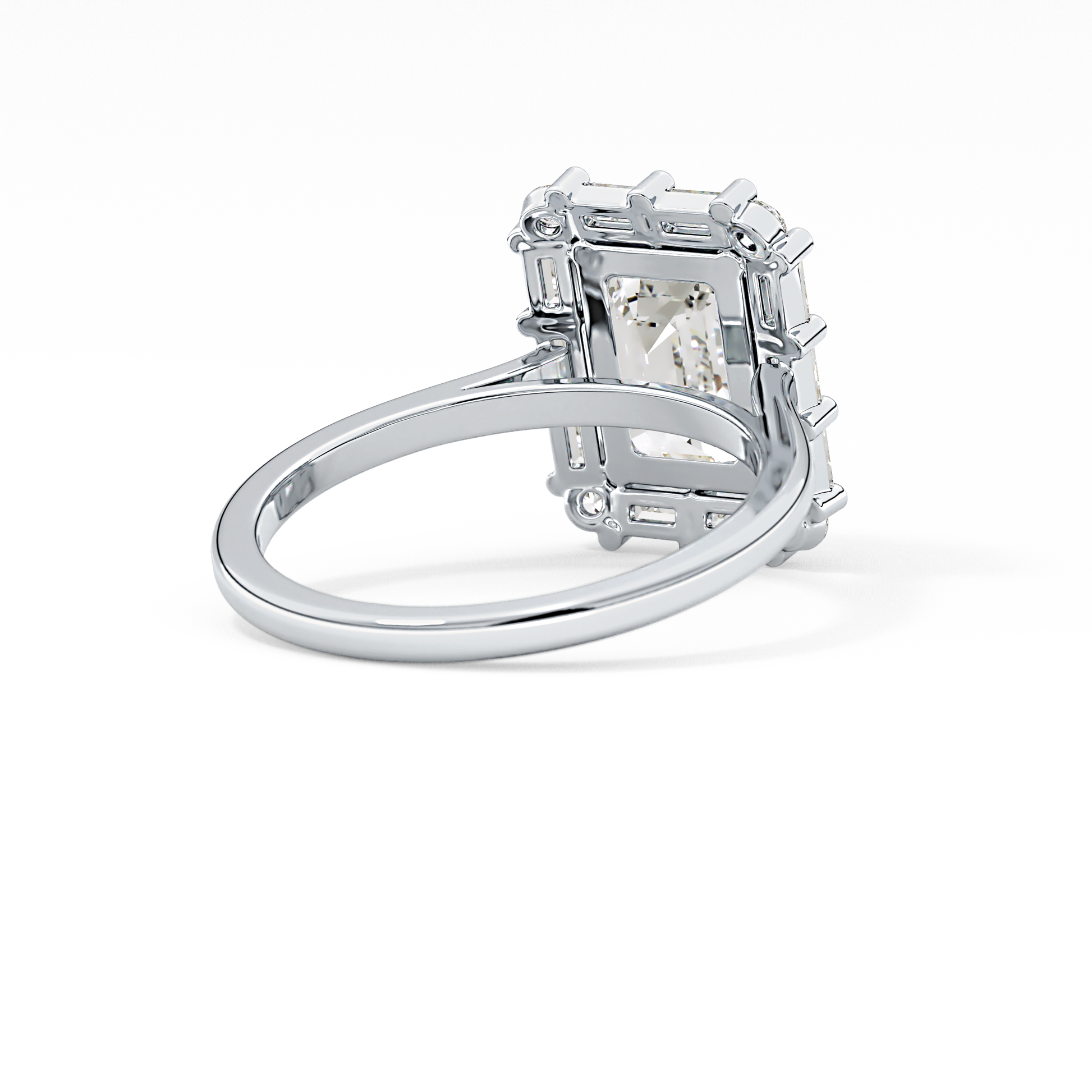 Emerald Cluster Lab Grown Diamond Engagement Ring